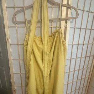 Banana Republic Light Yellow cotton mini dress with matching belt